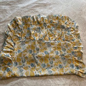 TWO *vintage* Laura Ashley standard pillow shams | Yellow Blue floral